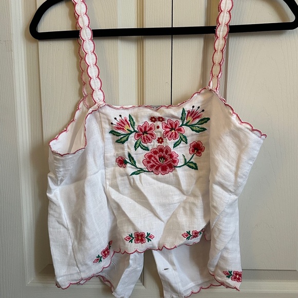 J.Crew White Floral Embroidered Top - Picture 2 of 5